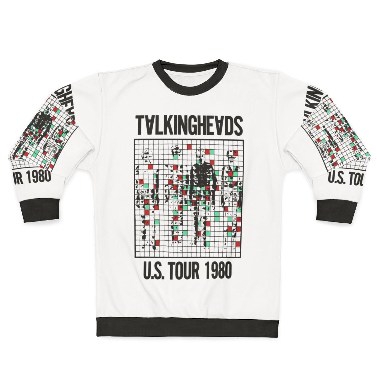 Vintage Talking Heads 1980 Sweatshirt with Band Members and Song Titles