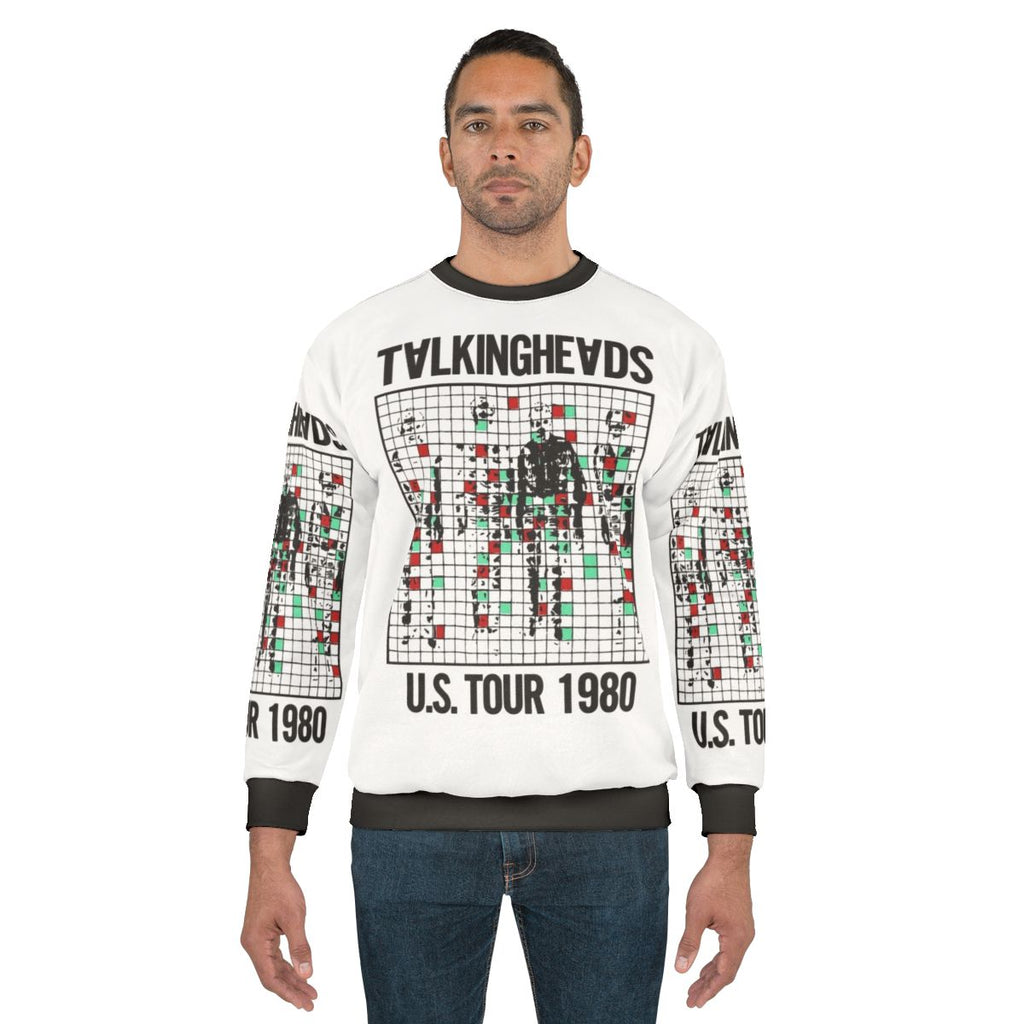 Vintage Talking Heads 1980 Sweatshirt with Band Members and Song Titles