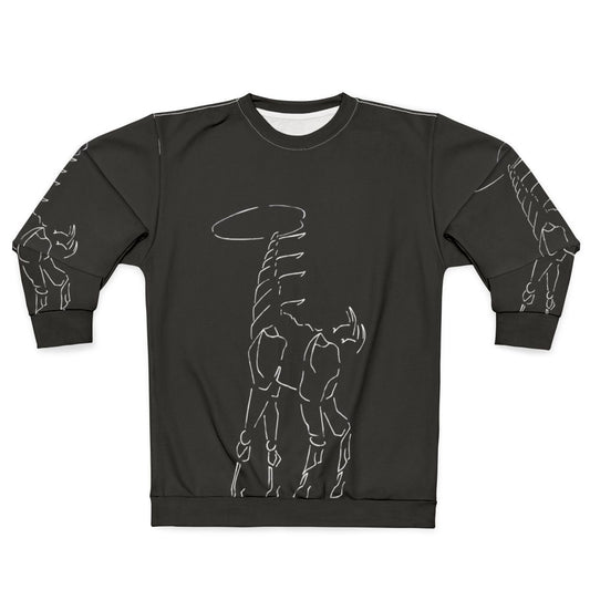 Tallneck Sweatshirt featuring Horizon Zero Dawn character Aloy and the giant Tallneck machine