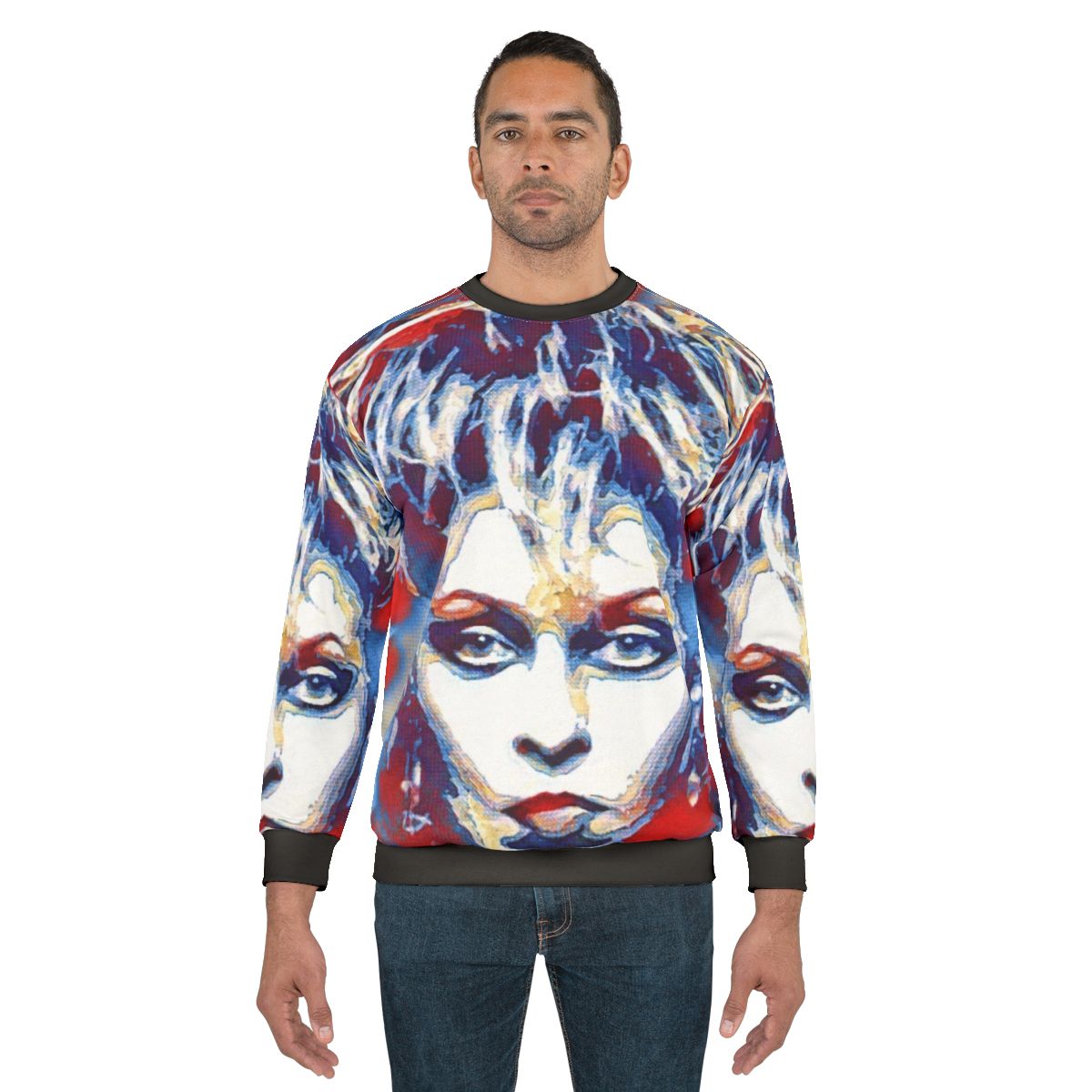 Tamara Danz, the legendary East German progressive singer, featured on a stylish sweatshirt