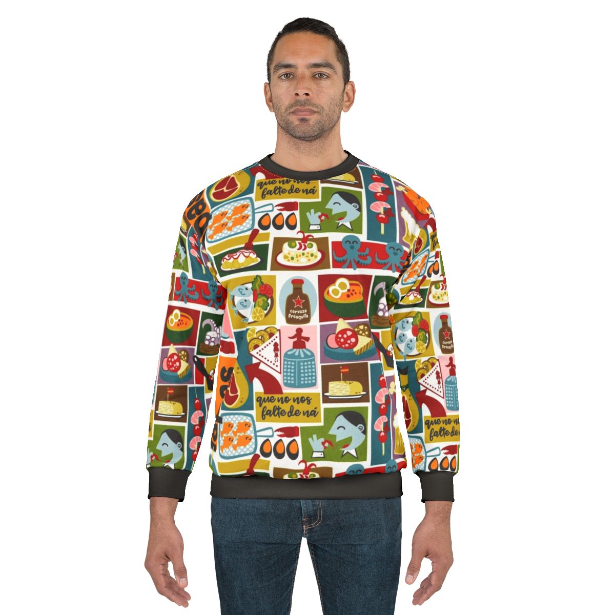 Tapas Sweatshirt with Spanish Cuisine Design