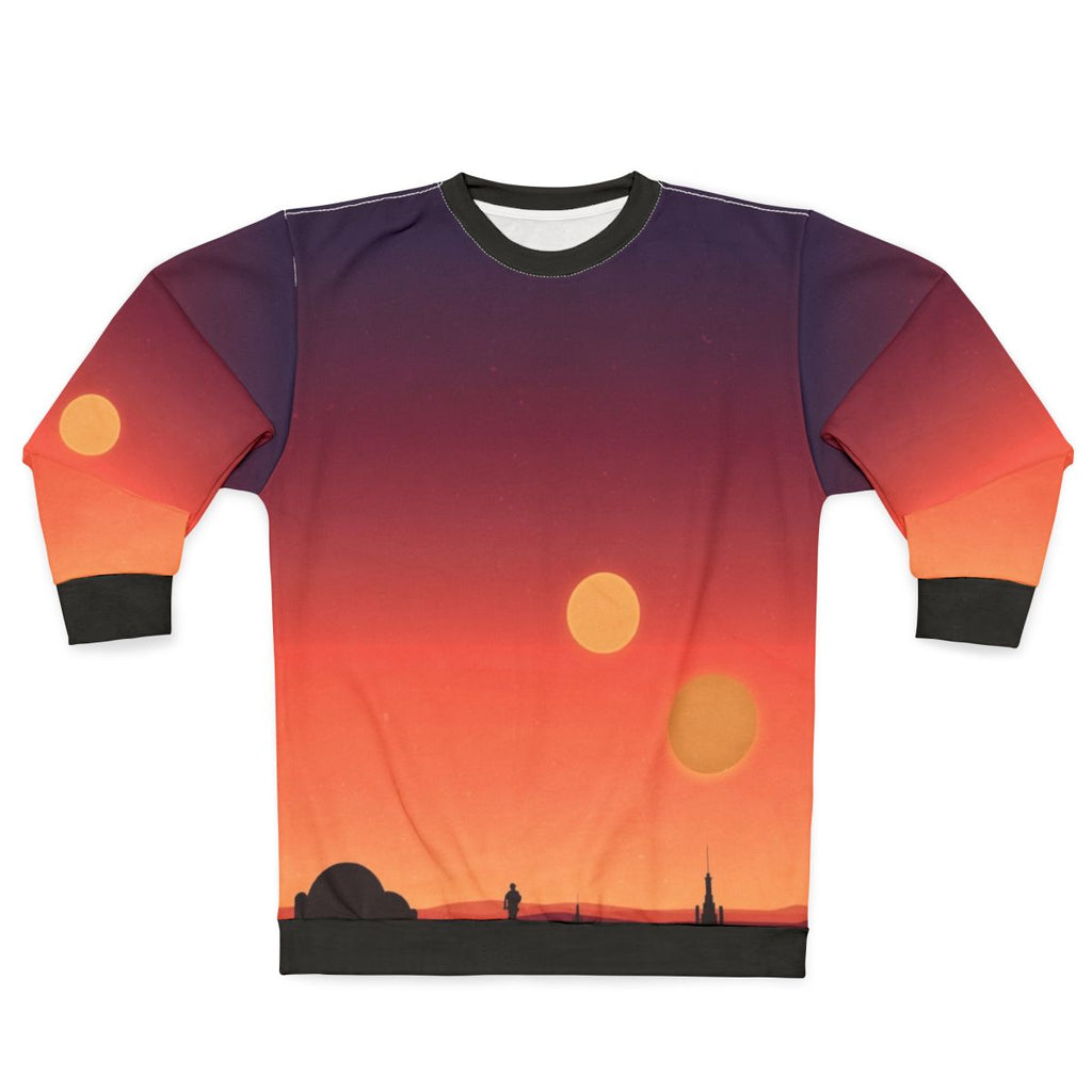 Tatooine Star Wars Sweatshirt with Dual Suns Gradient Design