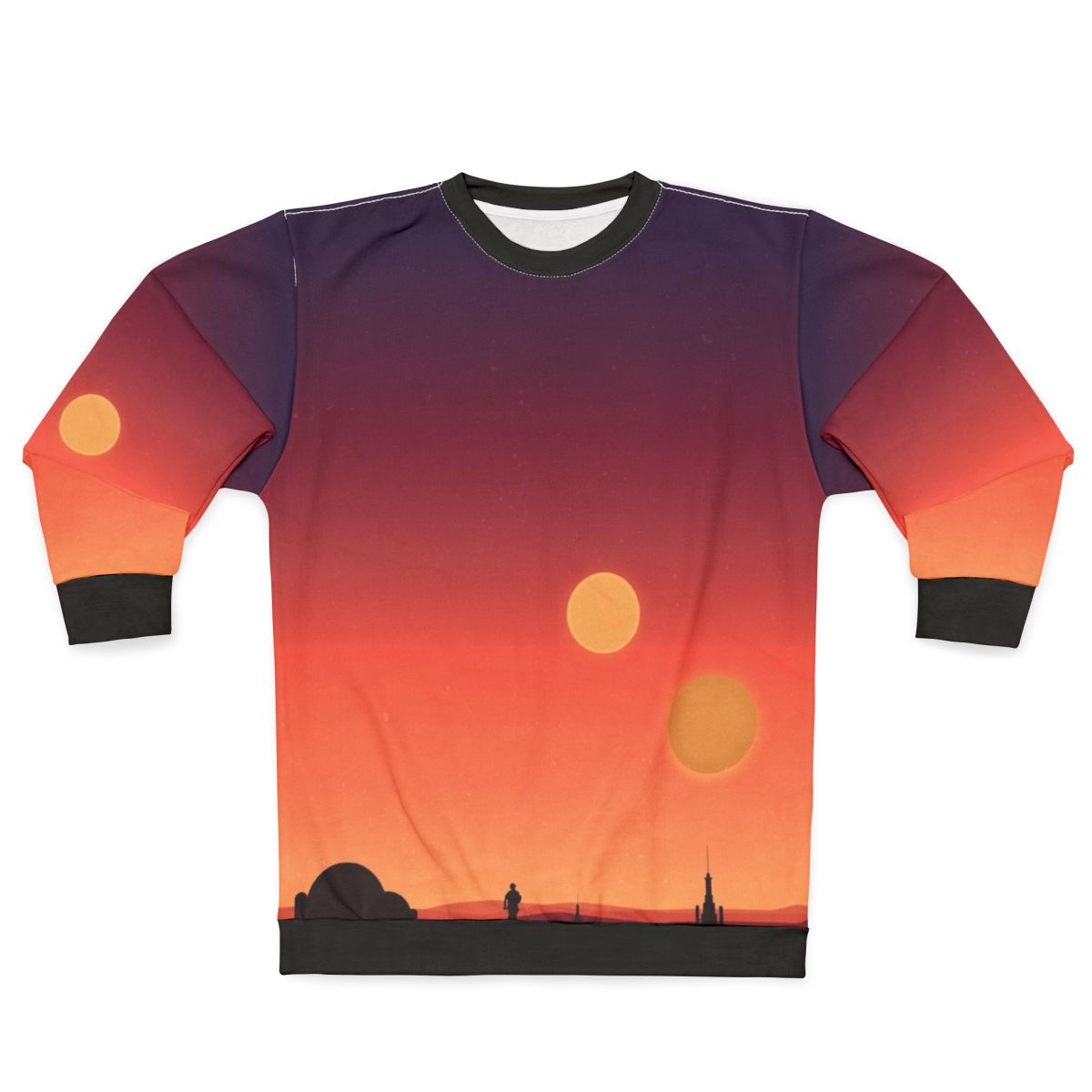 Tatooine Star Wars Sweatshirt with Dual Suns Gradient Design