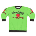 "Teaching Is My Jam" Sweatshirt with Red Apple Graphic
