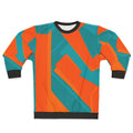 Teal and Orange Geometric Abstract Art Sweatshirt
