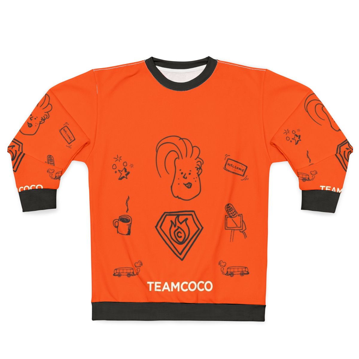 Team Coco Doodle World Graphic Sweatshirt featuring Conan O'Brien