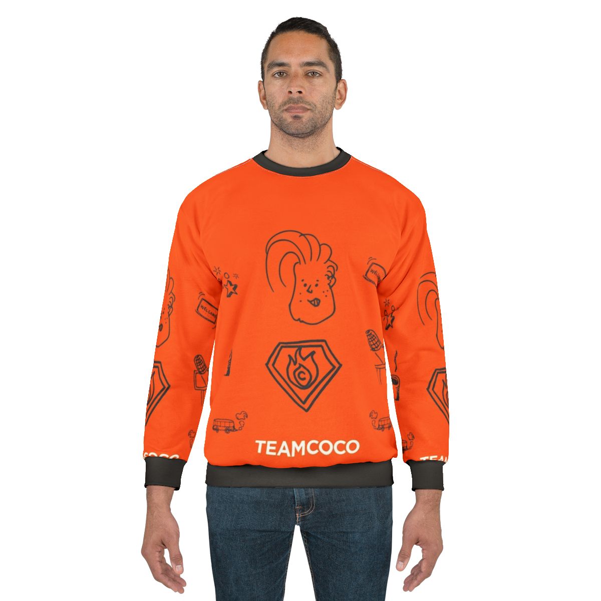Team Coco Doodle World Graphic Sweatshirt featuring Conan O'Brien