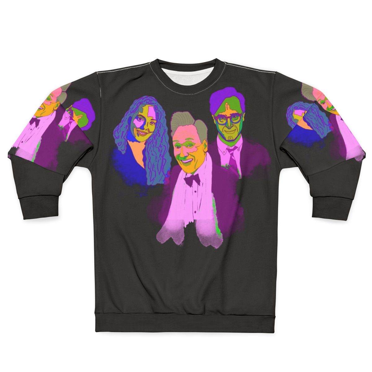 Bold and unique Conan O'Brien abstract art portrait sweatshirt