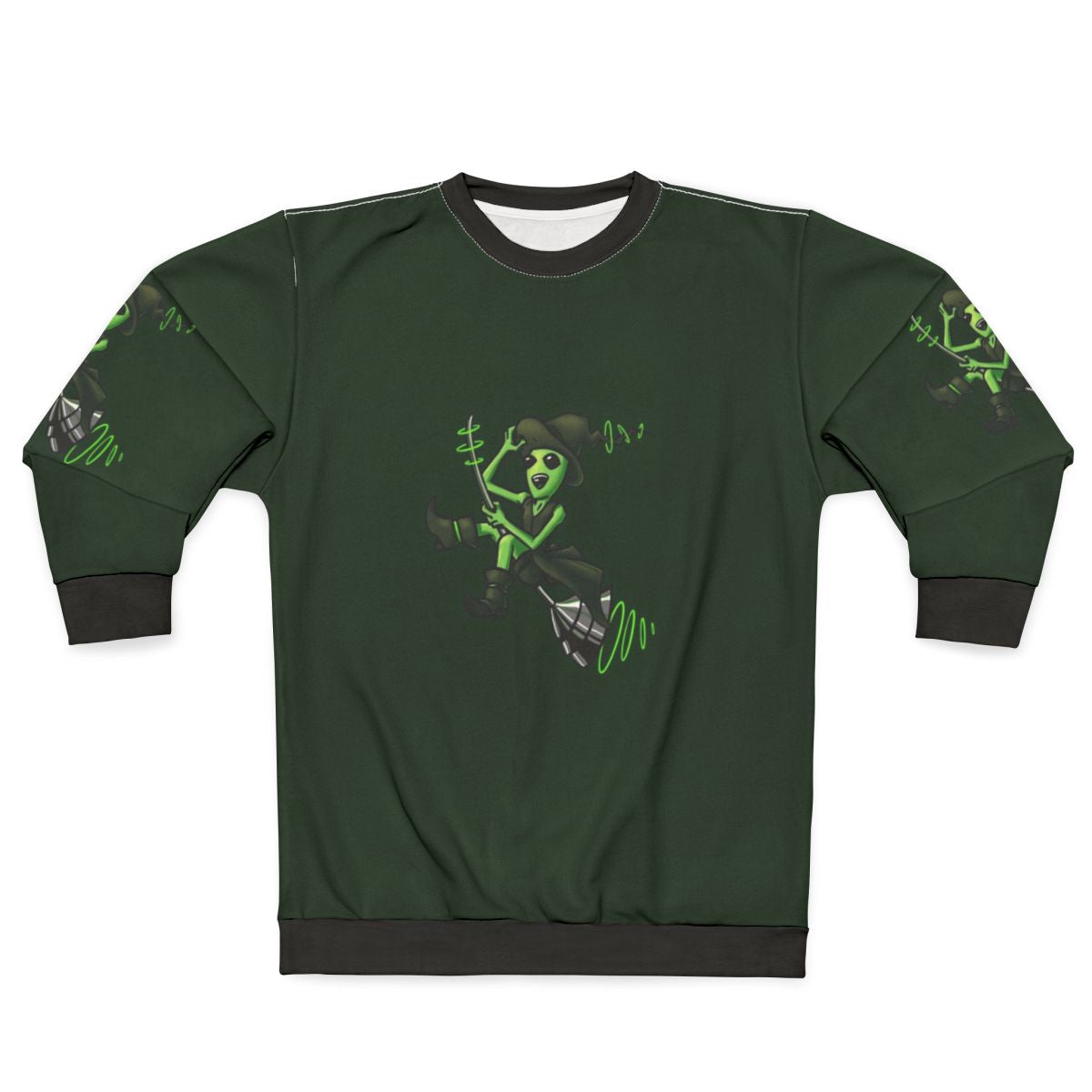 Alien Witch Techno Sweatshirt with Sci-Fi Aesthetic