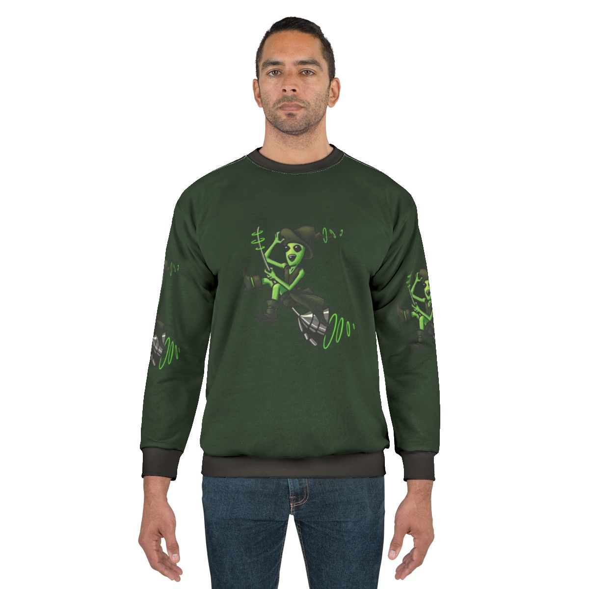 Alien Witch Techno Sweatshirt with Sci-Fi Aesthetic
