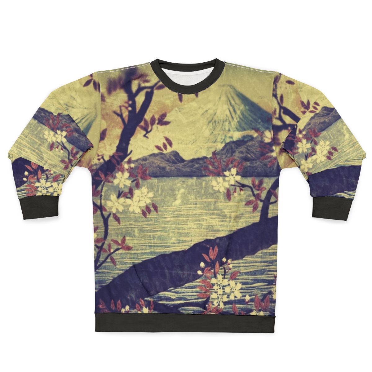 Vintage Japanese mountain landscape sweatshirt