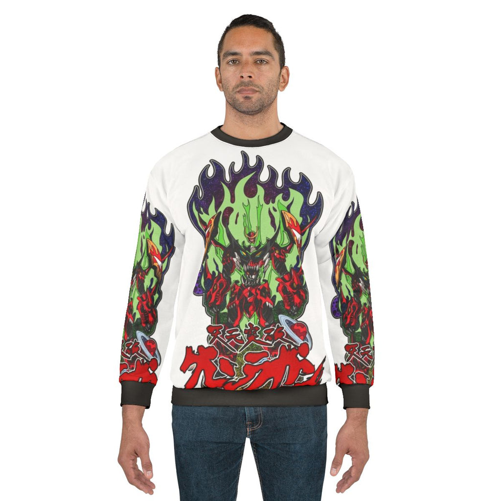 Tengen Toppa Gurren Lagann anime inspired sweatshirt with skull designs