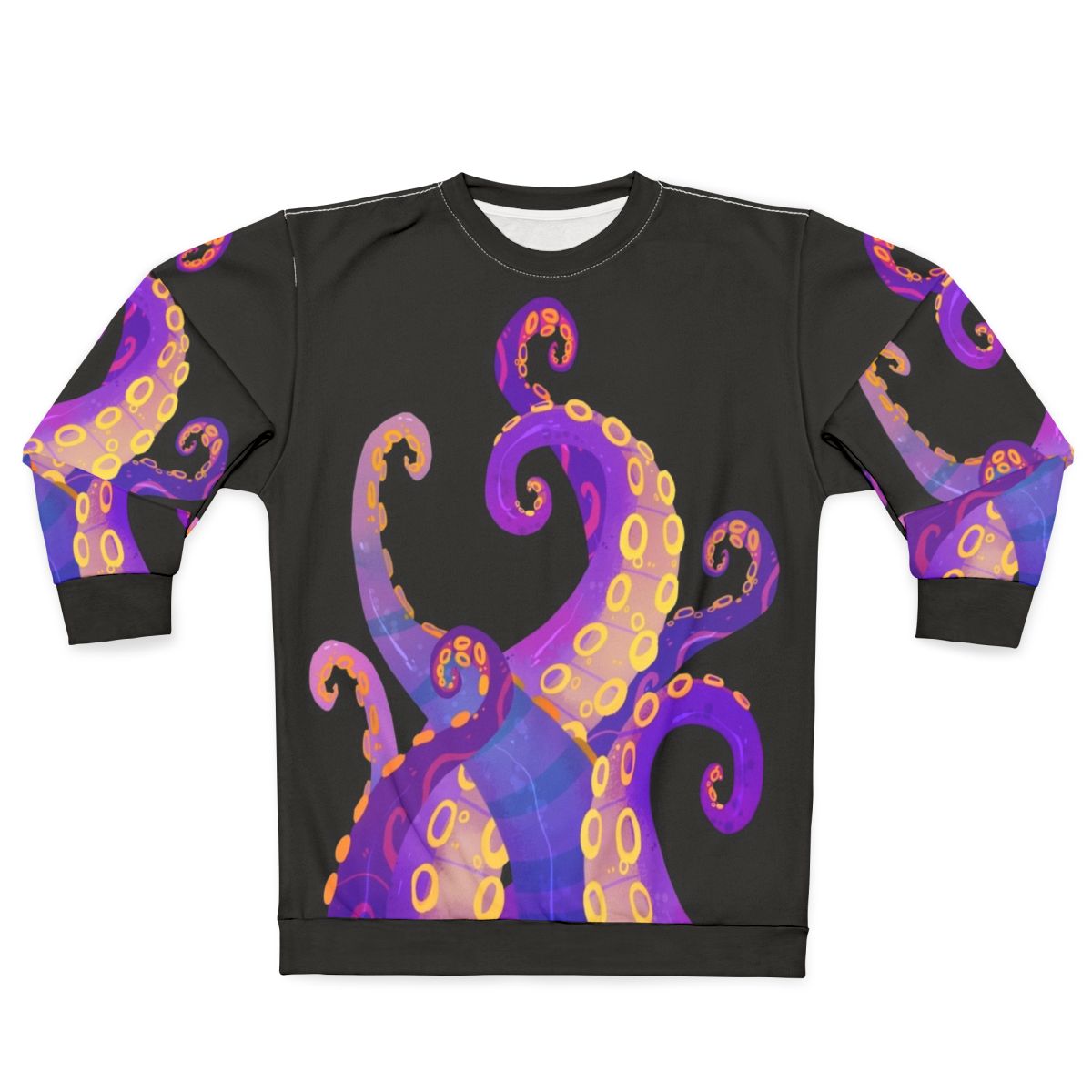 Tentacles Sweatshirt 3 - Cthulhu Inspired Purple Sea Creature Apparel
