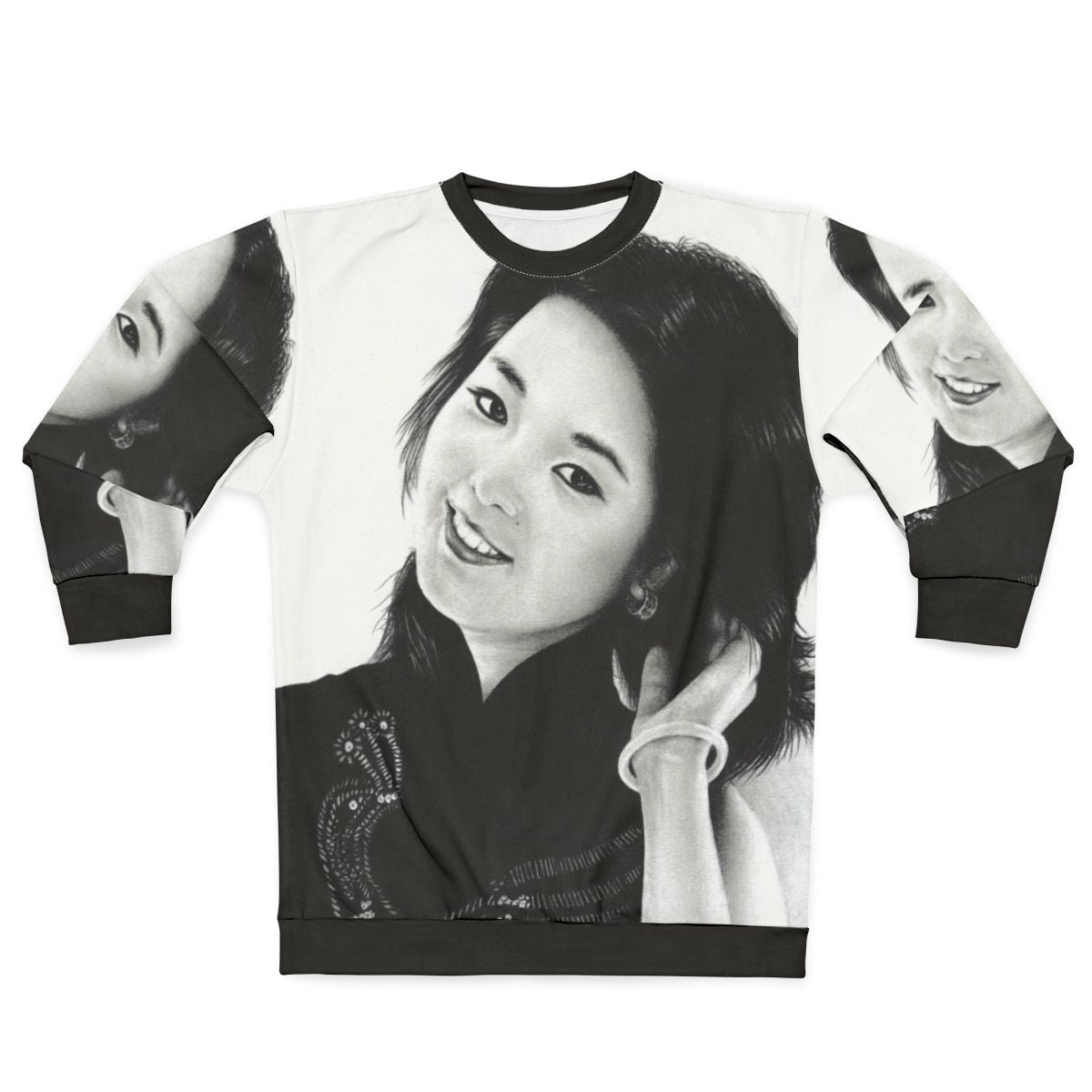 Teresa Teng Chinese Singer Taiwanese Music Icon Portrait Sweatshirt