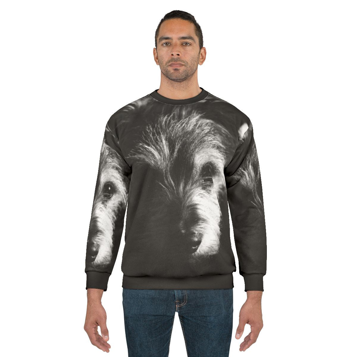 Black and White Terrier Dog Sweatshirt