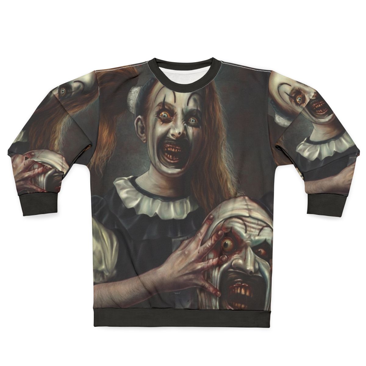 Terrifier 2 Art the Clown and The Pale Girl Horror Sweatshirt