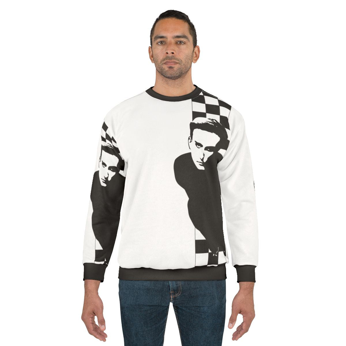Comfortable Terry Hall Two-Tone Sweatshirt