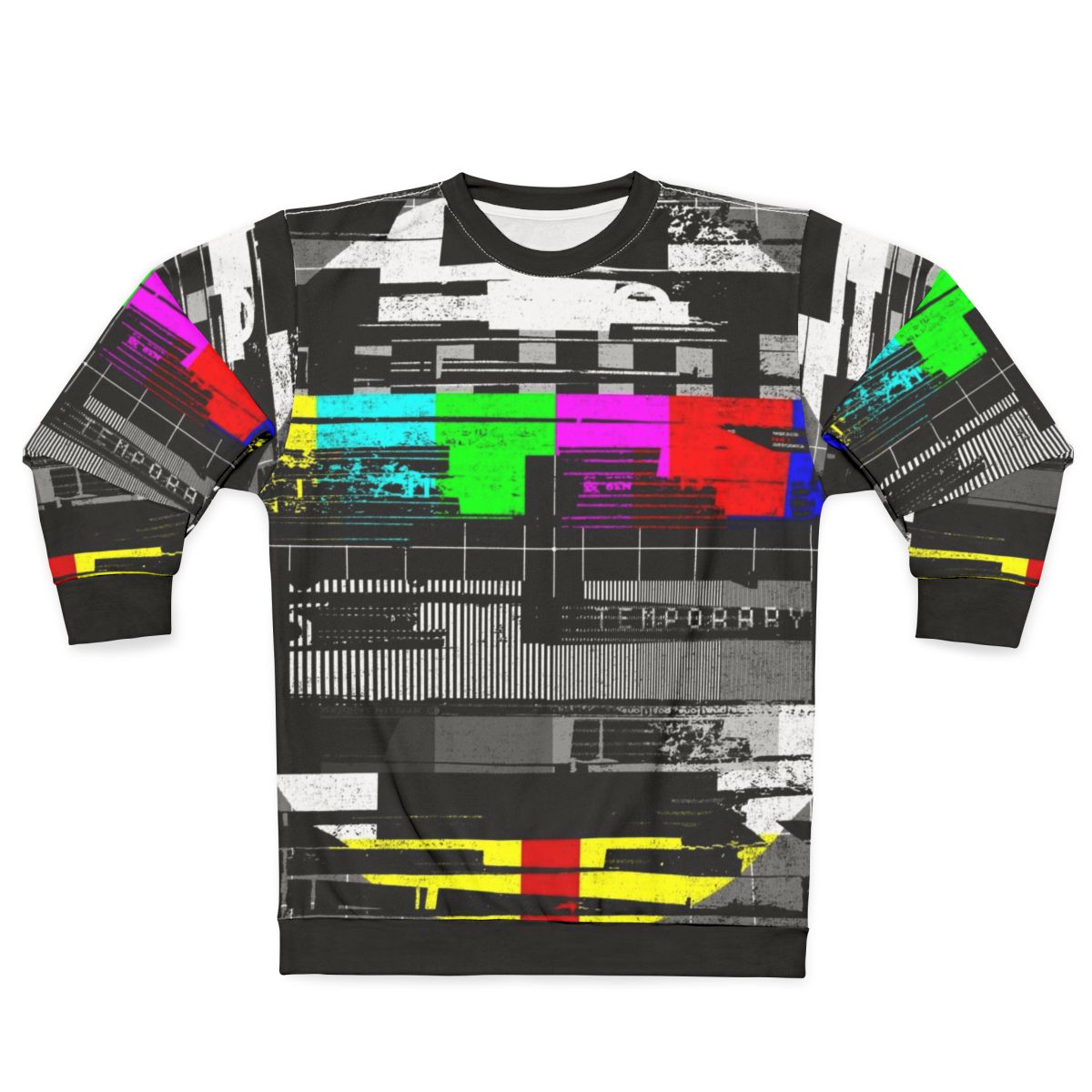 Glitch art test card design sweatshirt