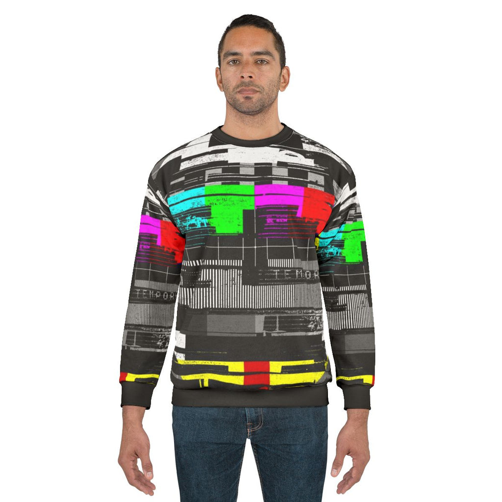 Glitch art test card design sweatshirt
