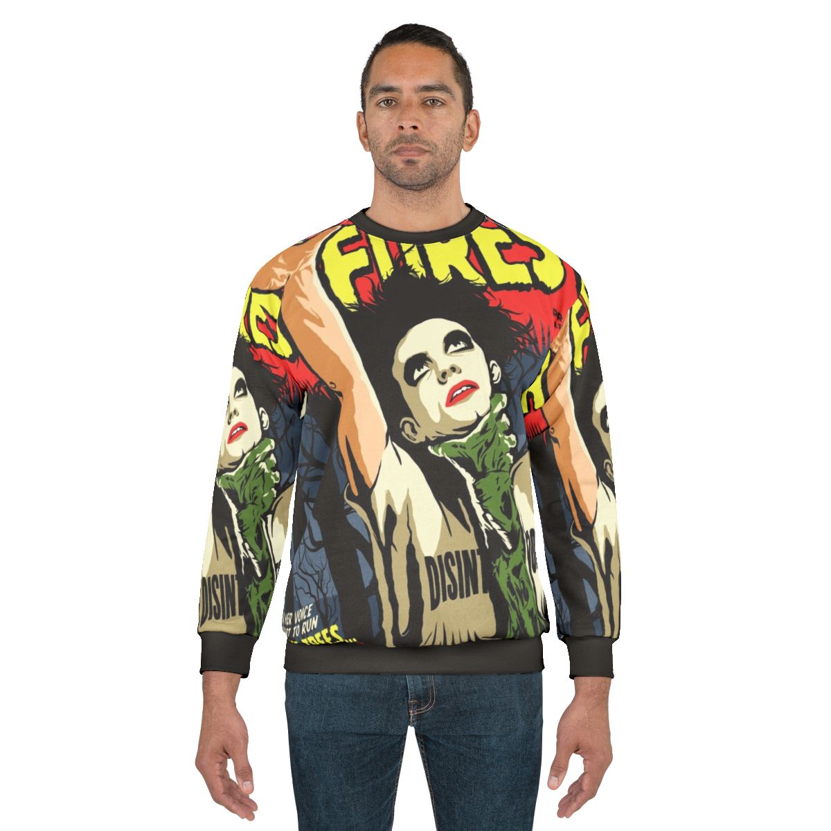 Retro horror gothic forest sweatshirt