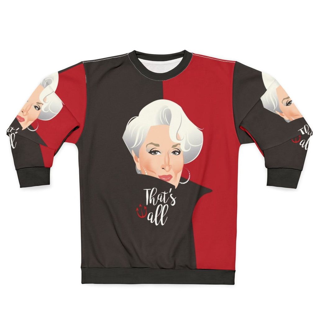 Meryl Streep as Miranda Priestly "The Devil Wears Prada" inspired sweatshirt design