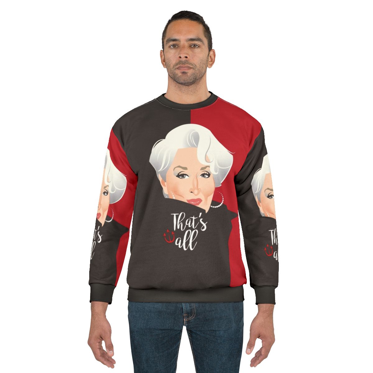 Meryl Streep as Miranda Priestly "The Devil Wears Prada" inspired sweatshirt design