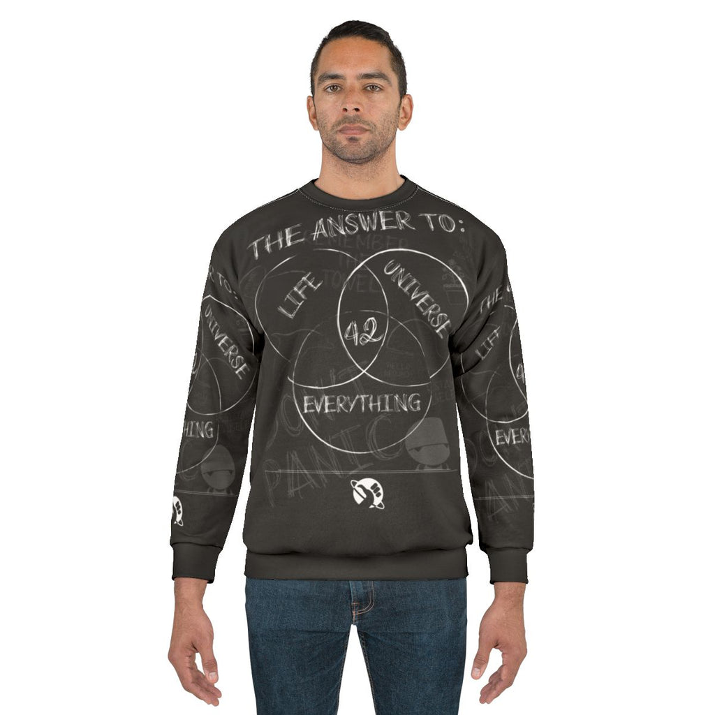 Ironic "The Answer Is" Hitchhikers Guide to the Galaxy Sweatshirt