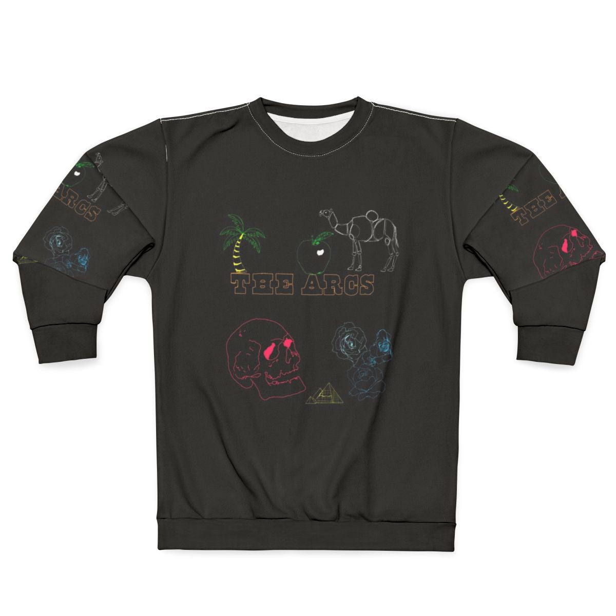 The Arcs Album Compilation Print Sweatshirt featuring indie music and garage rock elements