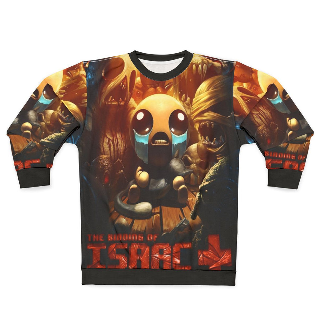The Binding Of Isaac Sweatshirt featuring key characters from the popular videogame