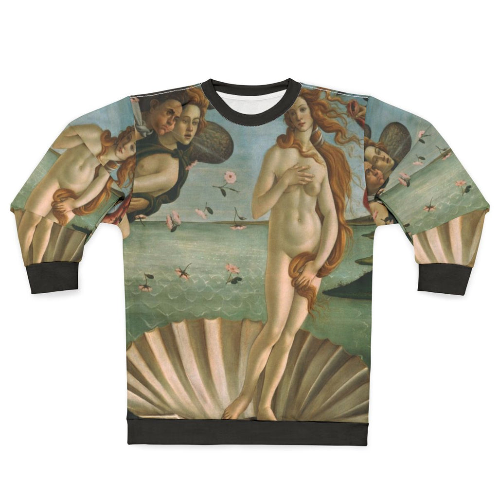 Botticelli's masterpiece "The Birth of Venus" printed on a high-quality sweatshirt