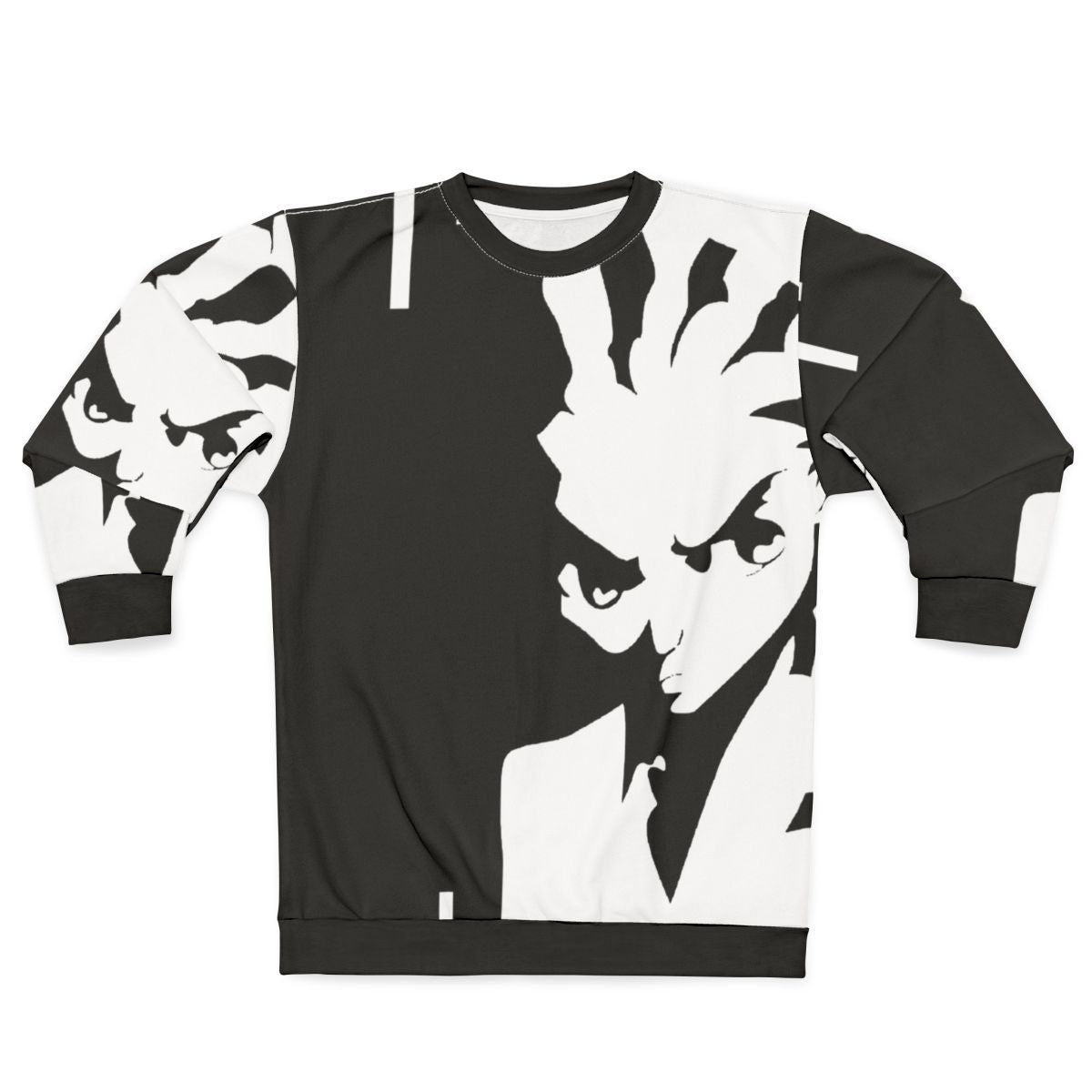 Riley Freeman from 'The Boondocks' graphic printed on black sweatshirt
