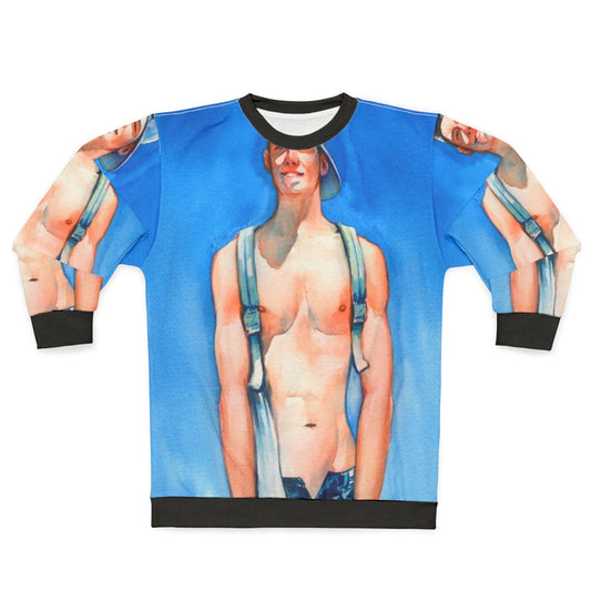 Watercolor painting summer sweatshirt for LGBTQ fashion
