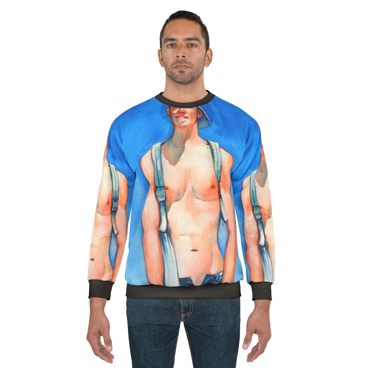 Watercolor painting summer sweatshirt for LGBTQ fashion