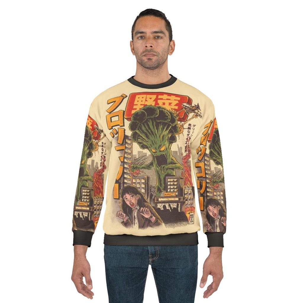 Broccoli monster kaiju anime design sweatshirt