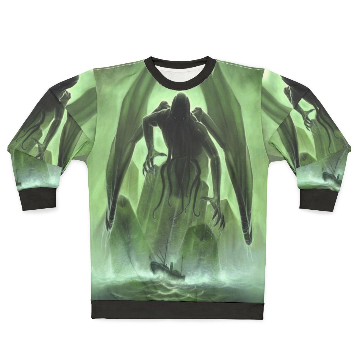 Cthulhu sweatshirt with Lovecraft inspired design