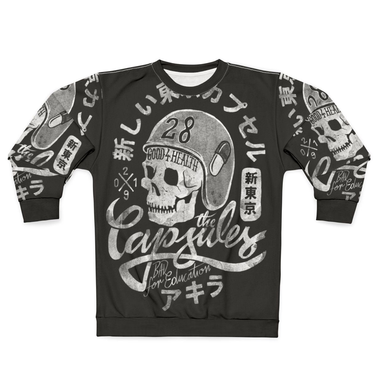 The Capsules Sweatshirt - Anime Cyberpunk Biker Vintage Fan Art