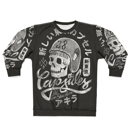 The Capsules Sweatshirt - Anime Cyberpunk Biker Vintage Fan Art