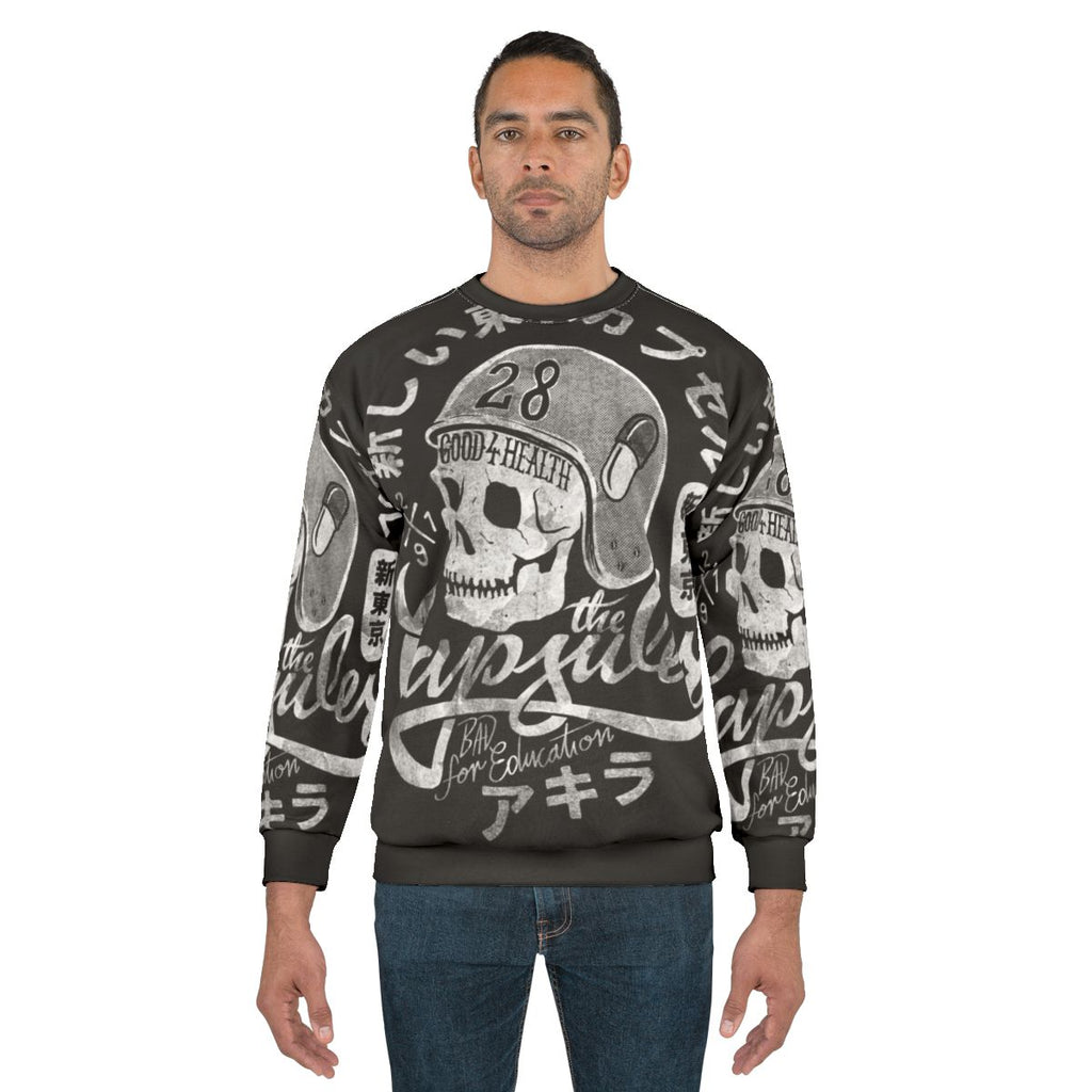 The Capsules Sweatshirt - Anime Cyberpunk Biker Vintage Fan Art