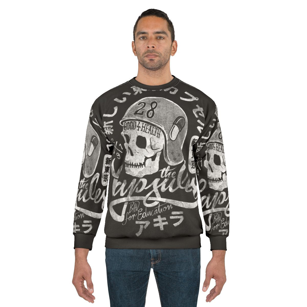 The Capsules Sweatshirt - Anime Cyberpunk Biker Vintage Fan Art