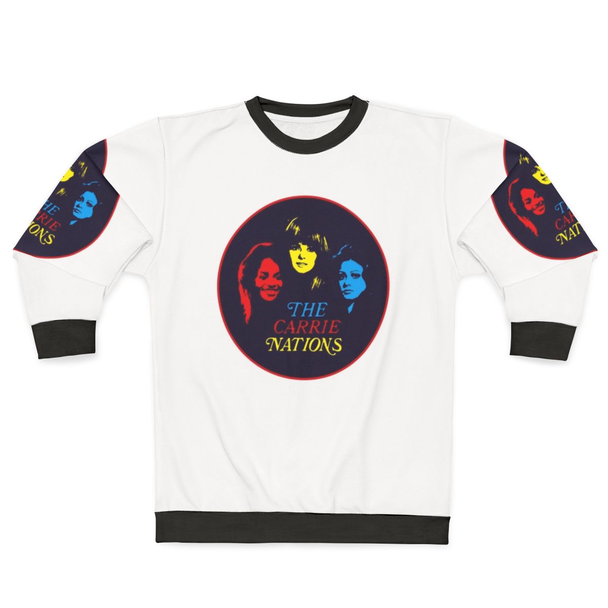 Carrie Nations Cult Classic Sweatshirt with 60s and 70s design