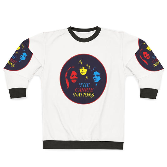 Carrie Nations Cult Classic Sweatshirt with 60s and 70s design