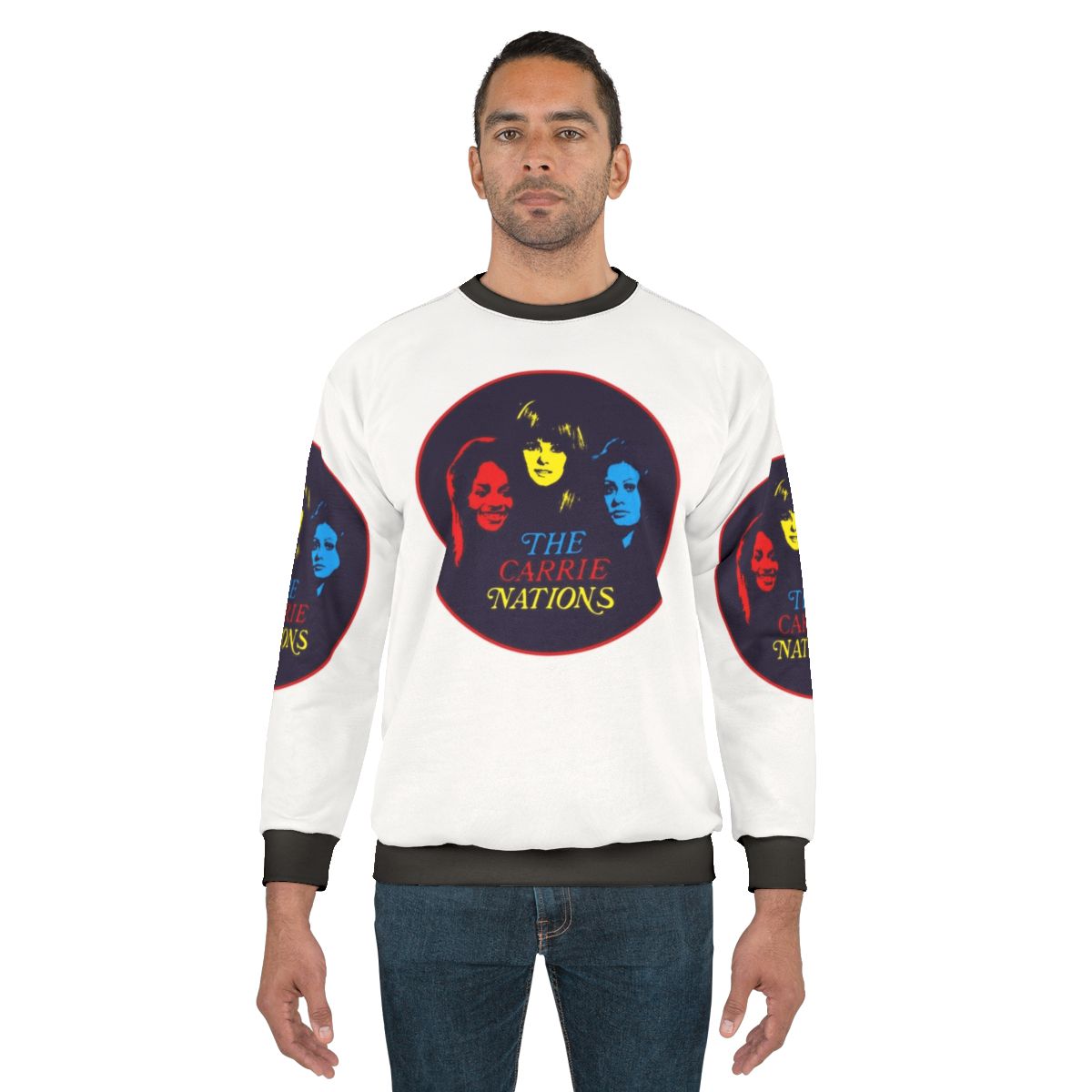 Carrie Nations Cult Classic Sweatshirt with 60s and 70s design