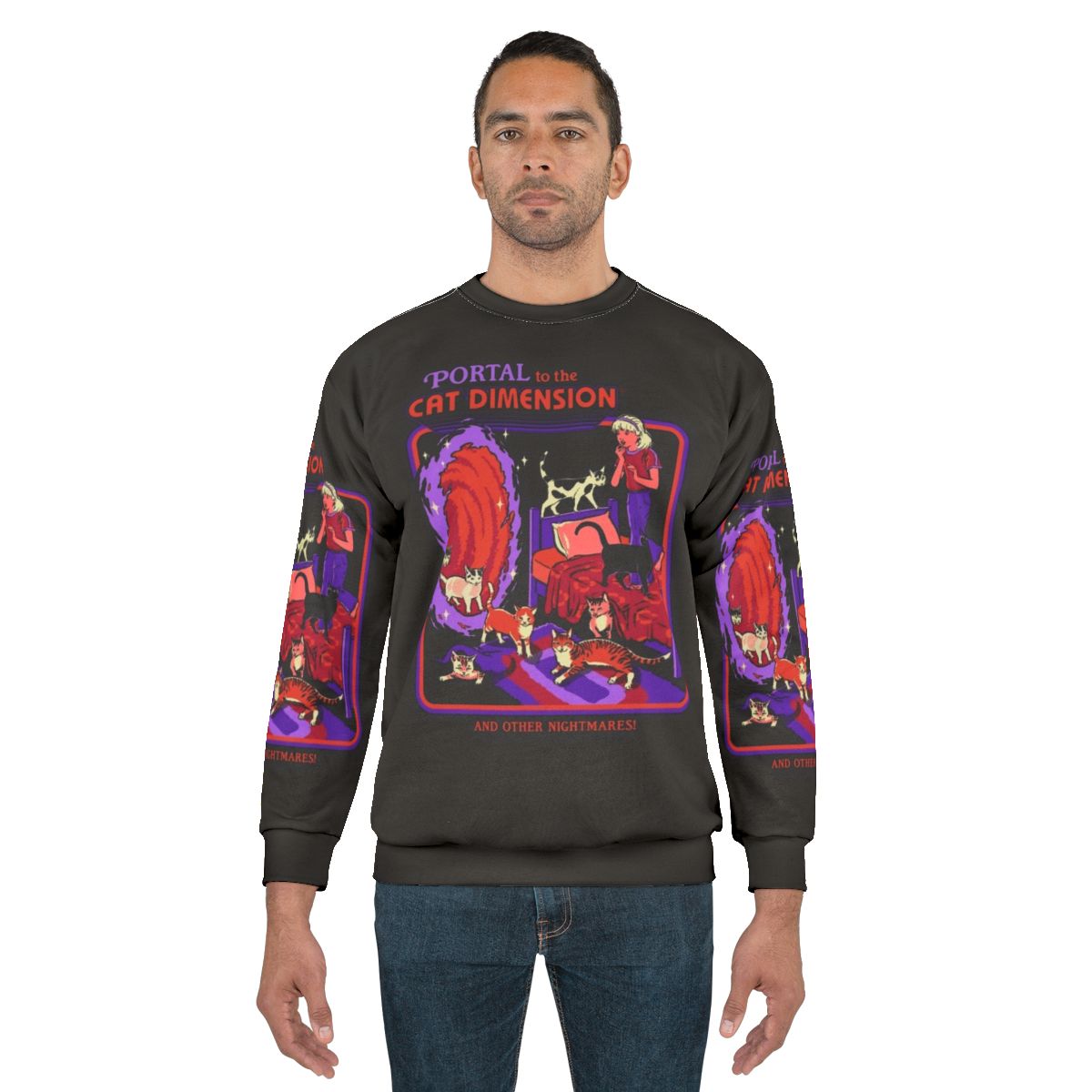 Cat Dimension Sci-Fi Retro Sweatshirt