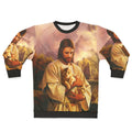 The Cat of Christ Christian Sweatshirt with a cat dressed as Jesus