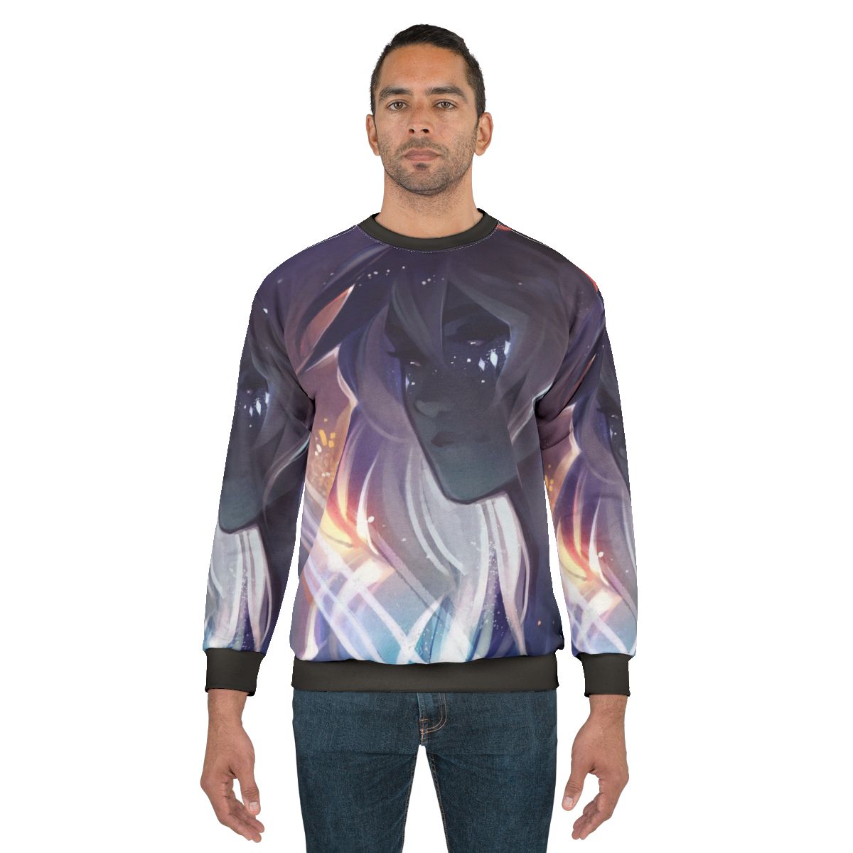 Cosmic galaxy print sweatshirt