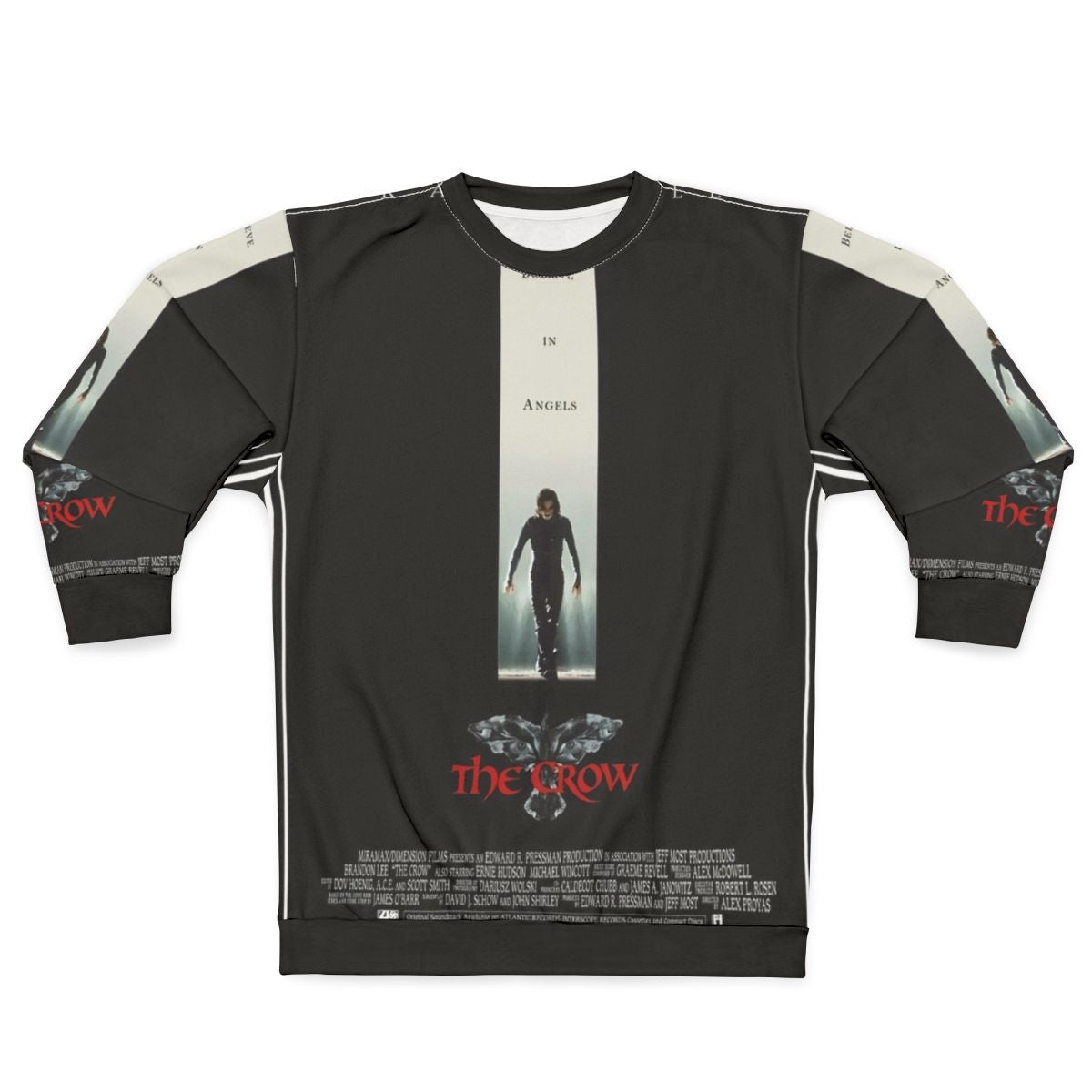 The Crow Movie Poster Sweatshirt featuring the iconic character Eric Draven