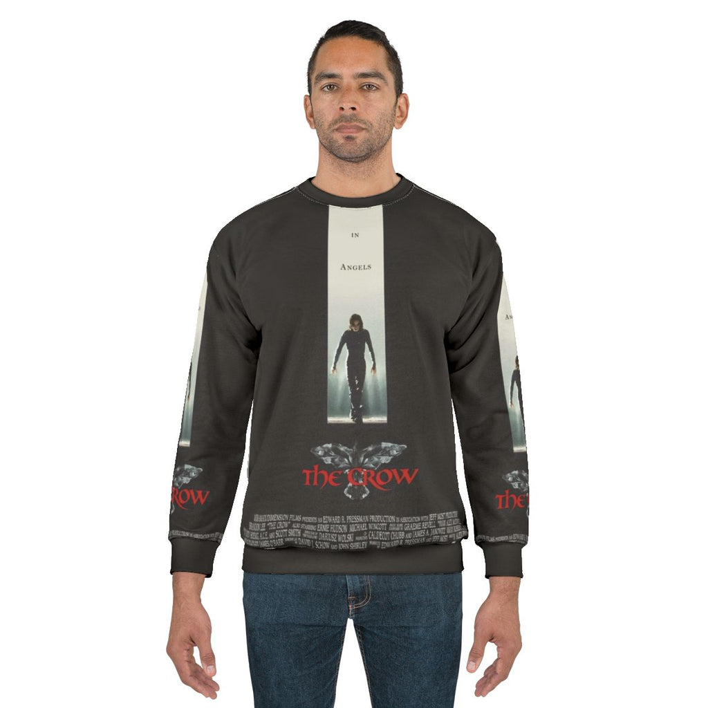 The Crow Movie Poster Sweatshirt featuring the iconic character Eric Draven