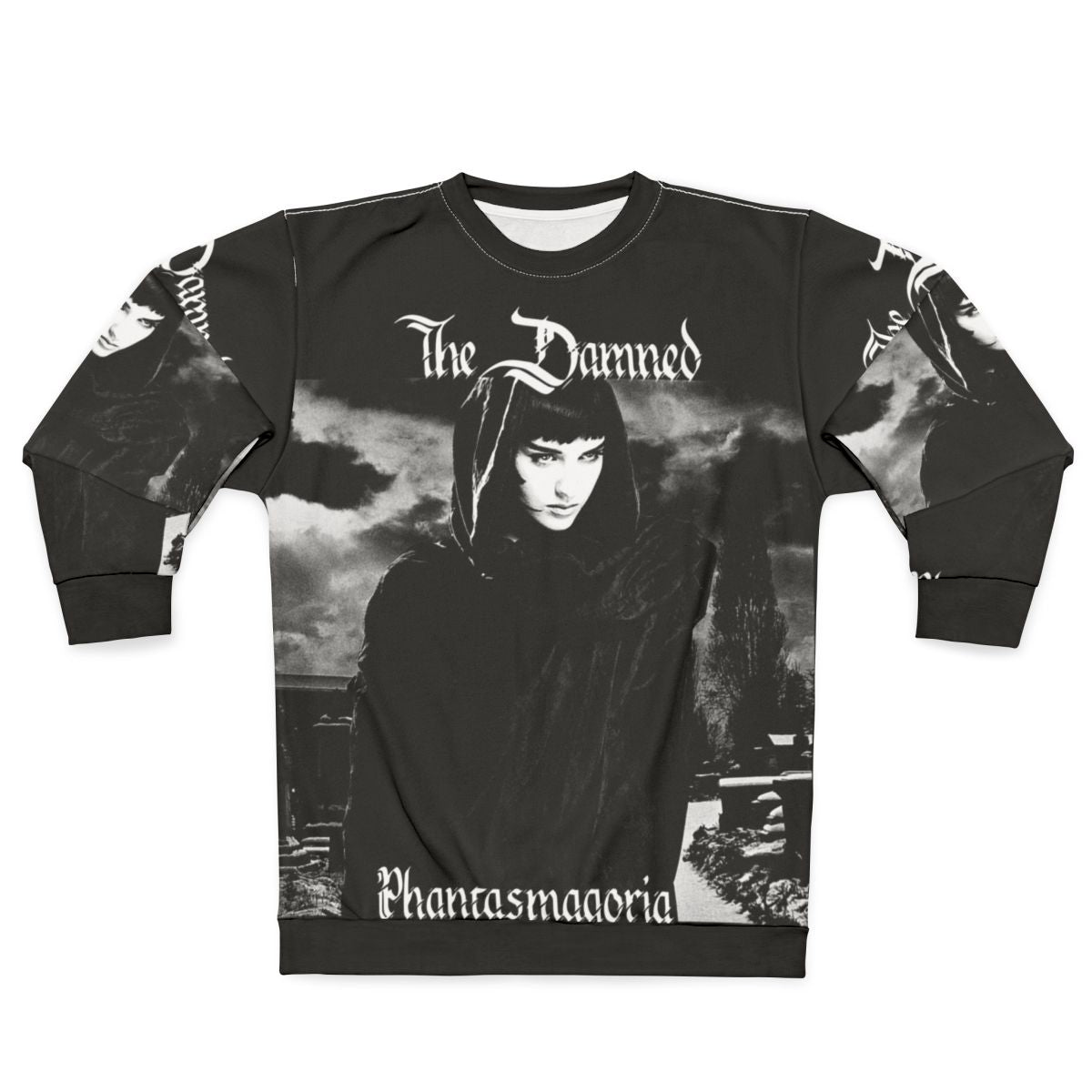 The Damned Phantasmagoria Goth Sweatshirt featuring a dark, gothic design