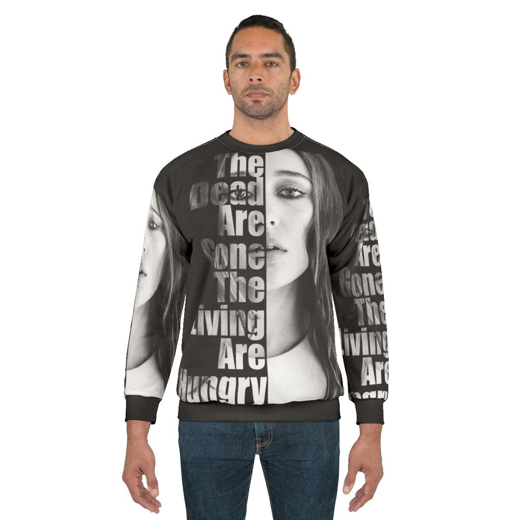 The Dead Are Gone The Living Are Hungry Sweatshirt featuring characters from The 100 and The Walking Dead
