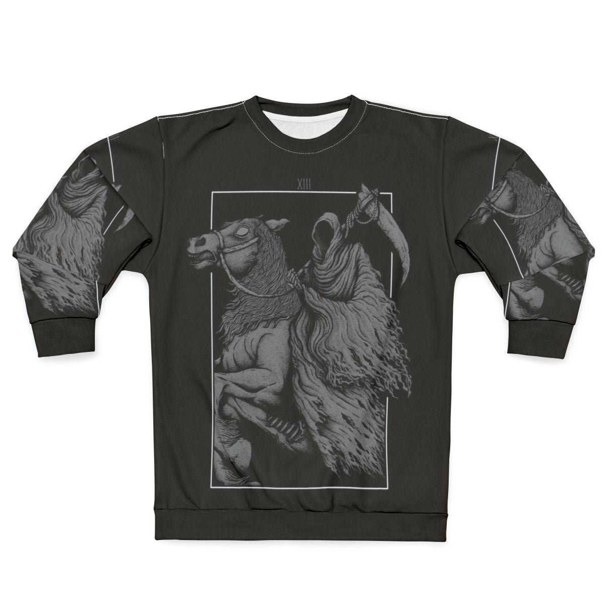 Gothic death reaper skull sweatshirt